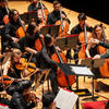 Photo of string players on Kimmel Center stage