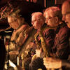 The saxophone section of the Vanguard Jazz Orchestra playing at the Village Vanguard.